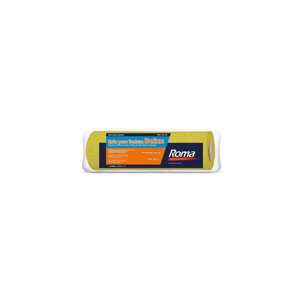 Rolo Textura Roma Baixa 15cm com Cabo 431 15