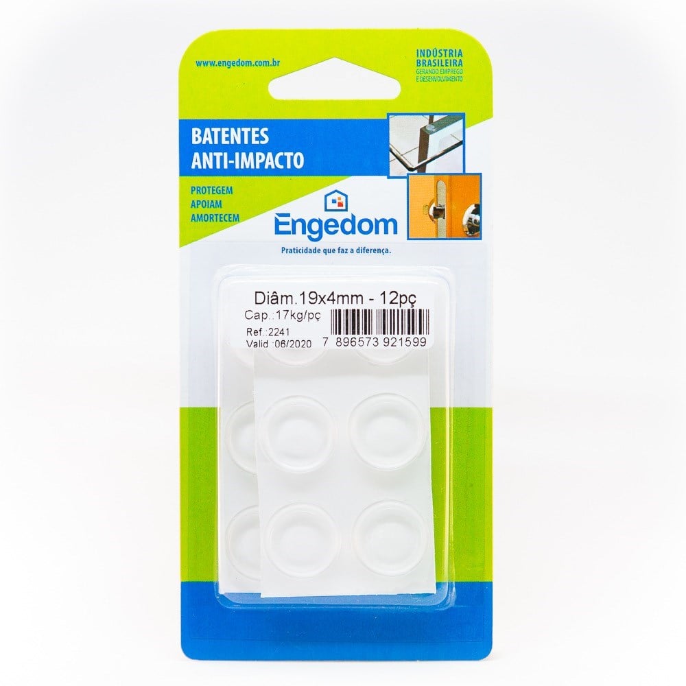 Protetor Adesivo Engedom Redondo 19X4MM 12 Peças 2241 2241