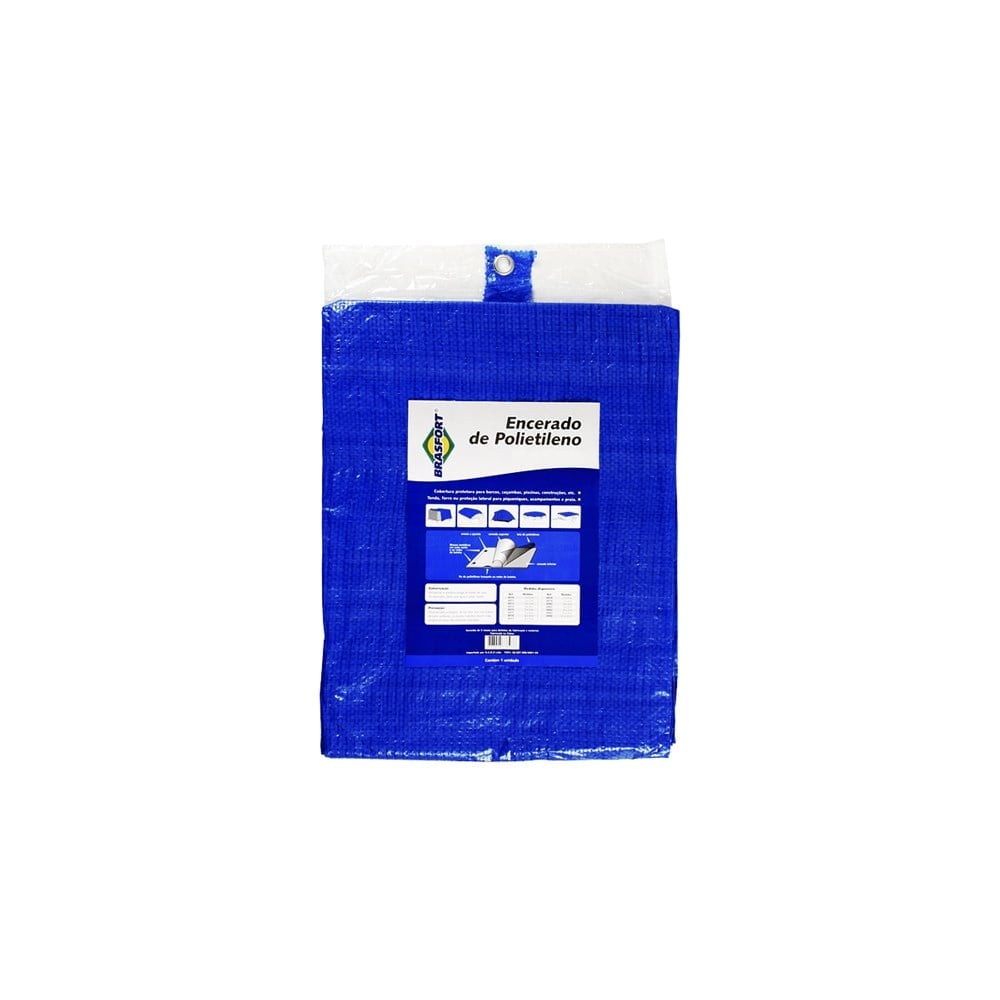 Lona Carreteiro Brasfort Azul 5X 4M 100 Gramas por M² 8975