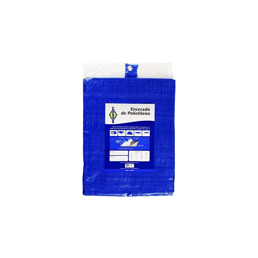 Lona Carreteiro Brasfort Azul 6X 5M 100 Gramas por M² 8977