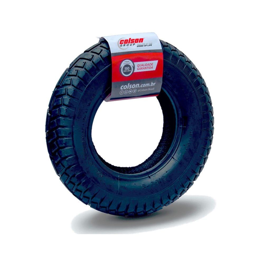Pneu 350X8 sem Câmara Colson 4 Lonas - Suporta até 150Kg