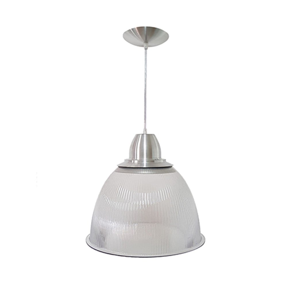 Luminária Prismática Bezelux 16" com Pendente Escovado Reforçado E27 BZSF16EC2