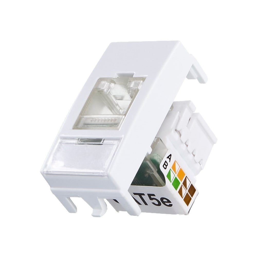 Módulo para Condulete Margirius Sleek 1 Tomada Rede RJ45 Branco 16045