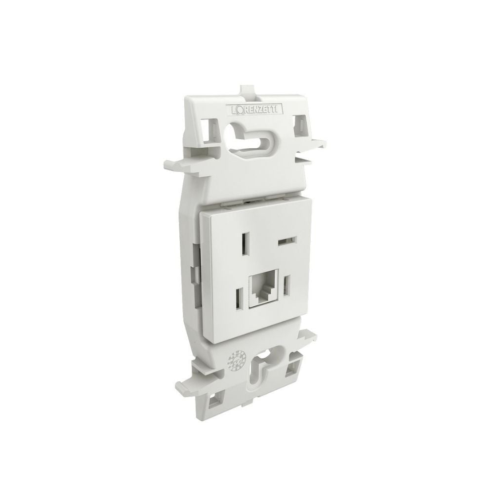 Tomada RJ11 Lorenzetti Zuli 4x2mm - Branco sem Placa | LZ050