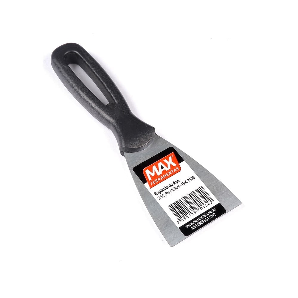 Espátula Max Aço Carbono Cabo Plástico 06cm